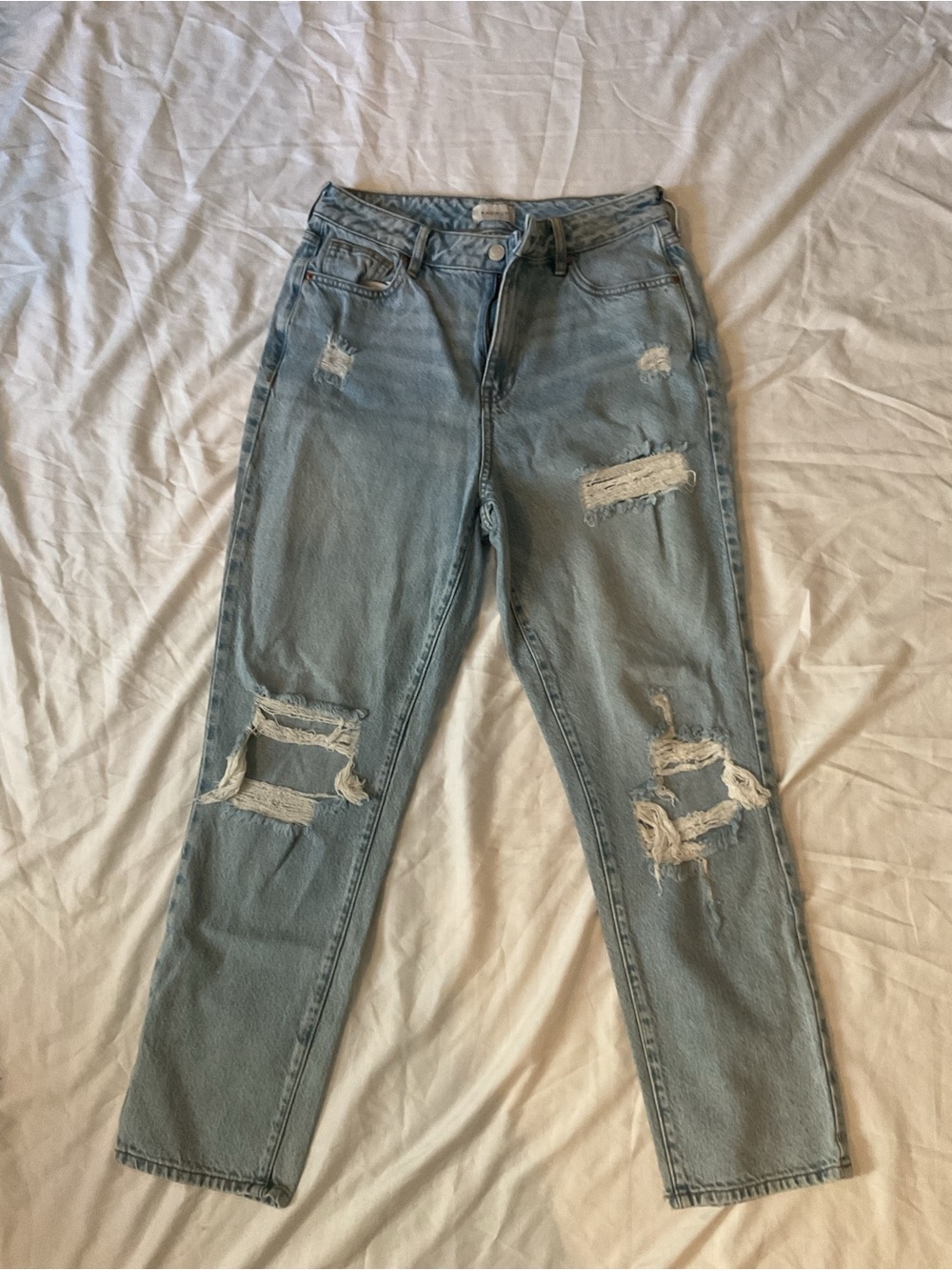 PacSun Light Blue Distressed Mom Jeans